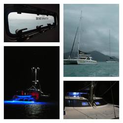 Unser Boot bei Tag und Nacht