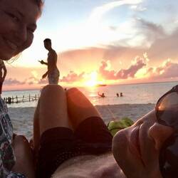 Sonnenuntergang am Playa Norte