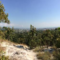 My hike from the edge of Chiang Mai Zoo led me to this view of the city.