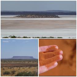 Salt Lake und Mount Connor aus der Ferne