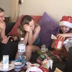 Dale got a giant kraft peanut butter for Christmas!