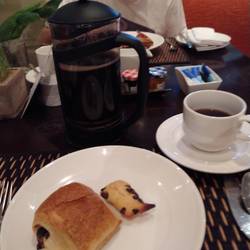 Fresh pressed coffee every morning..