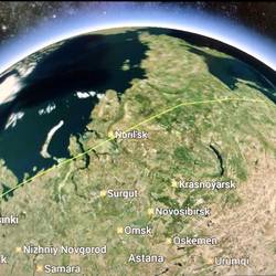 Rückflug über Nordroute