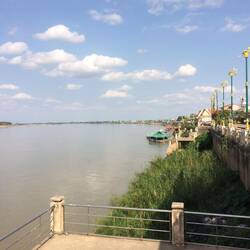 Here is the Mekong River, looking over to Laos