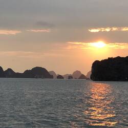 Beautiful sunrise view from our balcony