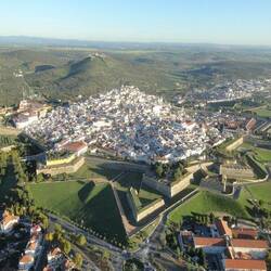 Aerial view of the fortified city of Elvas