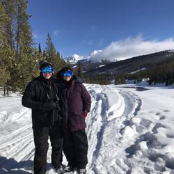 Gannet Peak Over Glenda's Head in the Distance