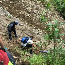 Via de landslide naar beneden