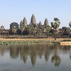 Angkor Wat and reflecting pool