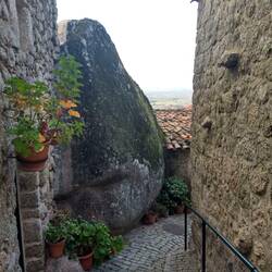 Narrow streets and bolders