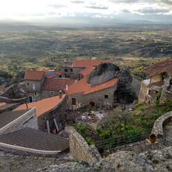 Houses built around boulders