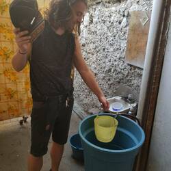 So wird in Mexico auf einer öffentlicher Toilette gespült