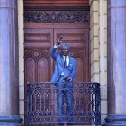 An der City Hall hat Mandela seine erste Rede als freier Mann gehalten