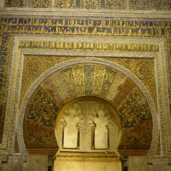 Mosaics around the mihrab