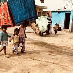 At the slums