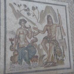 Fine Roman mosaic displayed in the Alcazar
