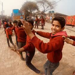 The slum school children