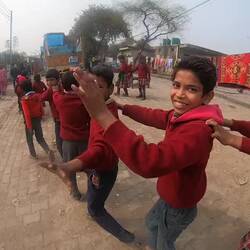 The children from the slum school