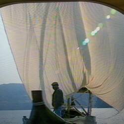 Square sails and oars were used.