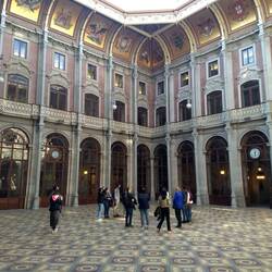 The glass covered patio