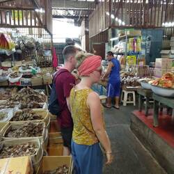 Trockenfisch-Markt (Unsere Klamotten hängen nur noch an uns runter - so heiß)