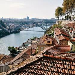 Porto is on the right, Vila da Gaia on the left, Ribiera down below