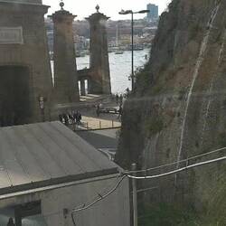 Views of the Riviera while going back up on the Funicula