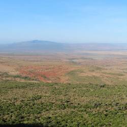 Beautiful Kenyan landscape on the road