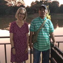 Celebrating Khun Kit's birthday on Feb. 13th. He has been kind to always speak to me in Thai.