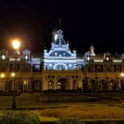 Dunedin train station on the walk home.