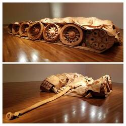 Chinese exhibit...made from luxury Italian leather.