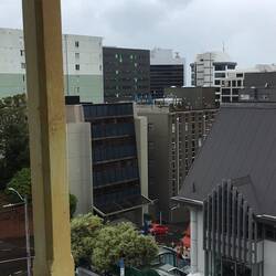 Ausblick von unserem Zimmer/Balkon