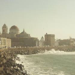 Atlantic seafront and cathedral