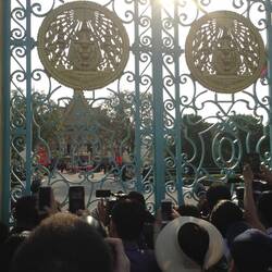 Ceremony started behind the Palace gates