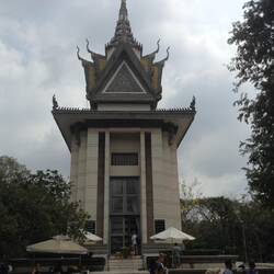 The Stupa commemoraing those killed at all killing fields in Cambodia