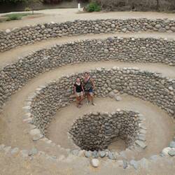 Michaela en ik in de aquaducts