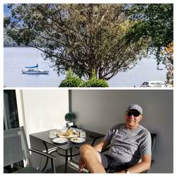 Appies on our deck... with a lake view 🙂