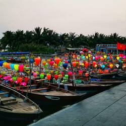 Boote in der Dämmerung, Hoi An