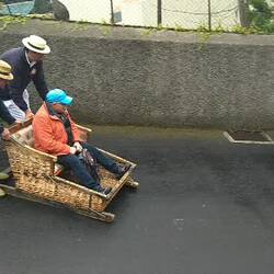 Wicker badket toboggans