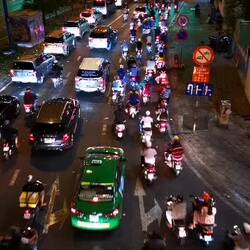 Verkehr in einer Nebenstraße, Ho Chi Minh City