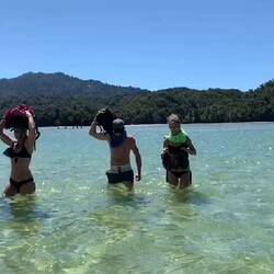 Warten durch das Inlet bei "niedrigem" Wasserstand 😅