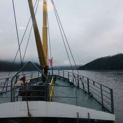 I wanted to do the classic titanic thing, but passengers are not allowed to the front.