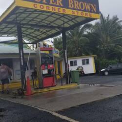 What an appropriate place to buy gas.