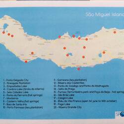A map of the island. We are in Lagoa, 11 km from P.D.