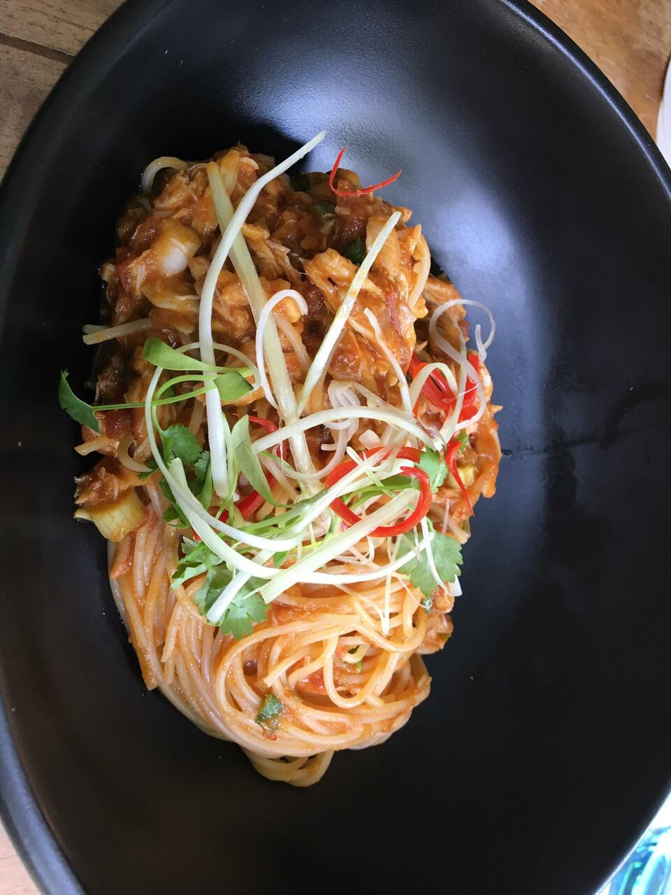 Singapore Chili Crab spaghetti