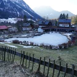 Die Kneippanlage ruht noch im Winterschlaf