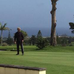 Putting in Pico da Pedra. Ocean in the background.