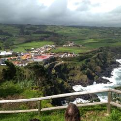 A peaceful viewpoint above the ocean.