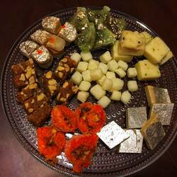 Assortment of Indian sweets (we brought a bit of india into the house)