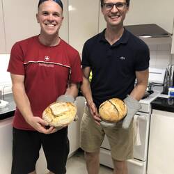 Dan shared his expert bread making skills with Geoff (all day sourdough)